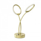 Lampe de table dorée techno 2 ampoules 34 cm