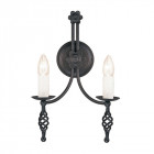 Applique belfry, noir, 2 ampoules