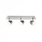 Applique torsion, chrome et acrylique, 3 ampoules