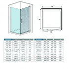 Cabine de douche 76 x 70 porte pivotante sablée H185cm, paroi fixe en verre transparent, anticalcaire,barre de fixation de 140cm