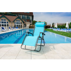 O'colors - fauteuil relax multi positions bleu - structure pliable