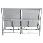 Banc de jardin convertible table + tabourets en métal