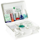 Coffret de secours multi-activités en polypro blanc 4 à 8 personnes asep p 28 esculape