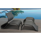 Ensemble design fauteuil + repose pieds + table basse