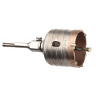 Kit trépan carbure DIAGER Crusher - Trépan + porte trépan + foret centreur - Ø 80 mm - SDS-Plus - 325CD080