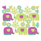 Stickers chambre bébé les petits éléphants