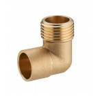 Coude laiton à visser mâle M1/2' (15x21) NOYON & THIEBAULT - à souder - Ø 14 mm - 963-1514L1