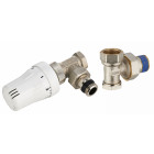 Kit robinet de radiateur thermostatique équerre mâle M1/2' (15x21) + coude de réglage mâle M1/2' (15x21) NOYON & THIEBAULT - 803568