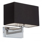 Applique piccolo, chrome, avec abat-jour noir