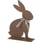 Lapin décoratif en métal rouillé