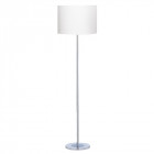Lampadaire, en chrome avec abat-jour ivoire
