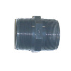 Mamelon double fileté en PVC Droite / Gauche - Mâle à visser / Mâle à visser - Filetage 33/42
