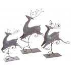 Renne en métal laqué bronze (lot de 3) Renne en métal laqué bronze (lot de 3)