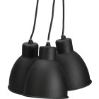 Suspension 3 lampes en métal noir Suspension 3 lampes en métal noir