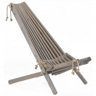 Chilienne en bois ecochair (coussin offert) pin gris