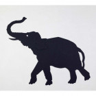 Ombre murale silhouette articulée eléphant eléphant