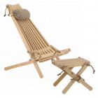 Chilienne scandinave avec repose-pieds mélèze