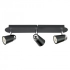 Plafonnier civic, noir, 3 ampoules