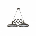Suspension marron vieilli plec 2 ampoules