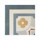 Caprice saint tropez angle carrelage aspect carreaux de ciment motif floral - 20 x 20 cm