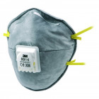3m 9914sv lot de 2 masques respiratoires format coque anti-odeur avec soupape