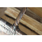 Panier en poelet noir pour bûches 60x46cm