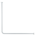 Tringle de rideau de douche d'angle 90x90 cm blanc