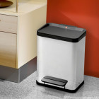 Hailo poubelle à pédale oko uno plus taille m 17 l acier inox 0619-200