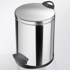 Hailo poubelle à pédale t2 taille m 11 l acier inoxydable 0513-039