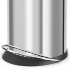 Hailo poubelle à pédale topdesign taille l 24 acier inox 0523-019