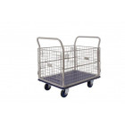 Chariot grillagé à ridelles demi-rabattables Prestar® 400 kg - 805007285