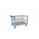 Chariot conteneur grillagé 500 kg - Avec ou sans toit et dimensions au choix