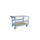 Chariot conteneur grillagé 500 kg - Avec ou sans toit et dimensions au choix