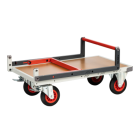 Chariot FLAT-PACK™ dossier repliable plateau médium roues CC 400 kg - Dimensions au choix
