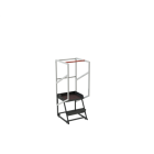 Escabeau roulant étroit charge 150 kg 2 marches ht plateforme 510 mm