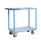 Servante mécano-soudée 2 plateaux mélaminé 850 x 500 mm roues TPE 250 kg - 880701121