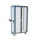 Servante grillagée 4 côtés verrouillable plateau bois 850 x 500 mm 250 kg - 880725113