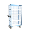 Servante grillagée 3 côtés avec 3 étagères plateau bois 850 x 500 mm 500 kg - 880725215
