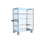 Servante grillagée 3 côtés avec 3 étagères plateau tôle galva 1200 x 800 mm 500 kg - 880725265