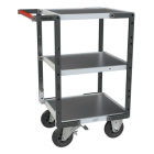 Servante FLAT-PACK™ 3 plateaux tôle 550 x 500 mm roues CC 400 kg - 884720332