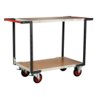 Servante FLAT-PACK™ 2 plateaux médium double poignées 1000 x 600 mm roues CC 400 kg - 884722236