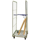 Roll acier zingué, 2 ridelles avec sangle, 660 x 760 mm, 400 kg