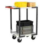 Servante montée FLAT-PACK™ 2 plateaux mélaminé 550 x 500 mm roues CC 250 kg - 886720111