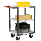 Servante montée FLAT-PACK™ 3 plateaux mélaminé 550 x 500 mm roues CC 250 kg - 886720112