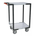 Servante montée FLAT-PACK™ 2 plateaux mélaminé 550 x 500 mm roues TPE 250 kg - 886720121