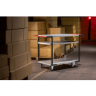 Servante montée 3 plateaux mélaminé double poignées 1000 x 600 mm roues TPE 250 kg - 886722127