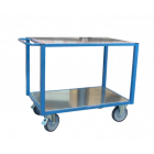 Servante d'atelier 2 plateaux tôle 500 kg