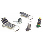 Transat plage roulettes transportable ferrari fuschia