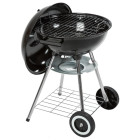 Bbq grill barbecue charbon de bois fumoir smoker - diamètre 41,5 cm barbecue rond avec couvercle et roues helloshop26 1508006