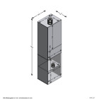 Armoire avec 2 portes 54,5x41,7x199,1 cm blanc et chêne artisanal